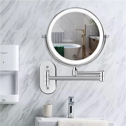 MirrorLux - Vægmonteret LED makeupspejl med justerbar
