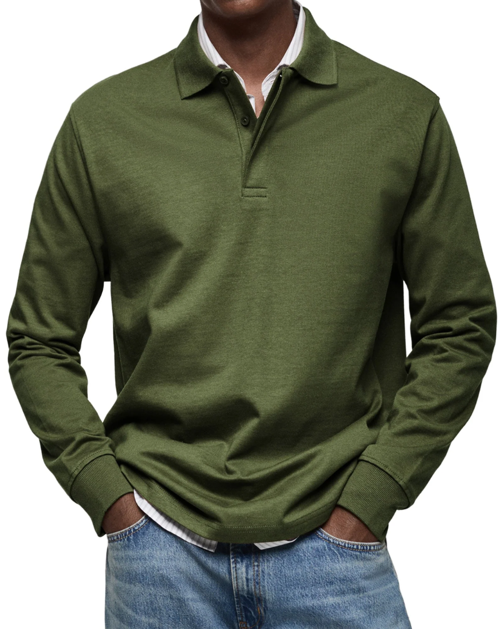Suéter polo casual