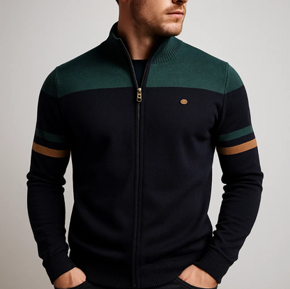 DUVAL PARIS™ | SWEAT COLORBLOCK AVEC ZIP POUR HOMME