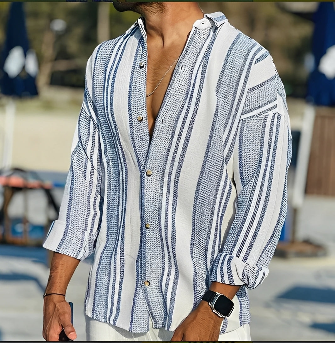 Clark – Mens Relaxed Striped Shirt
