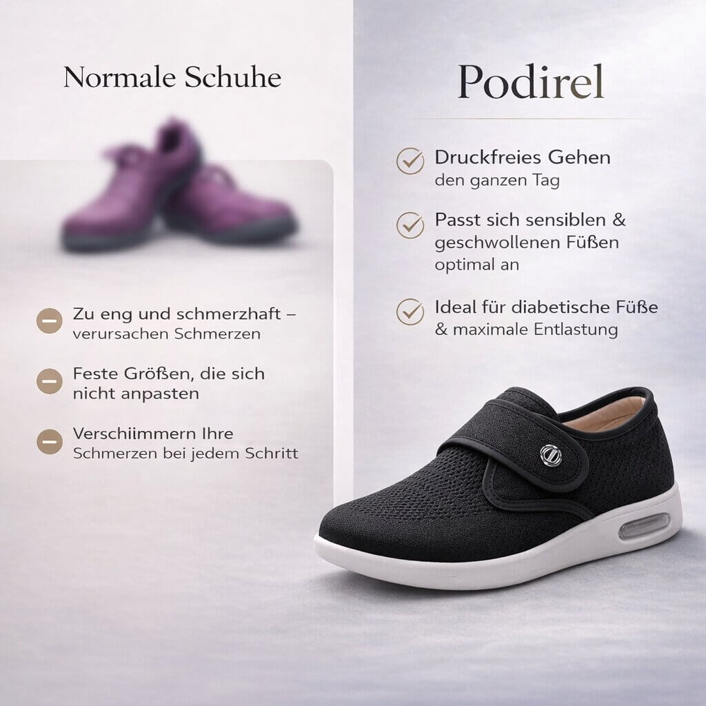 Orthopädische Schuhe für Damen & Herren | Breite Diabetikerschuhe | Podirel