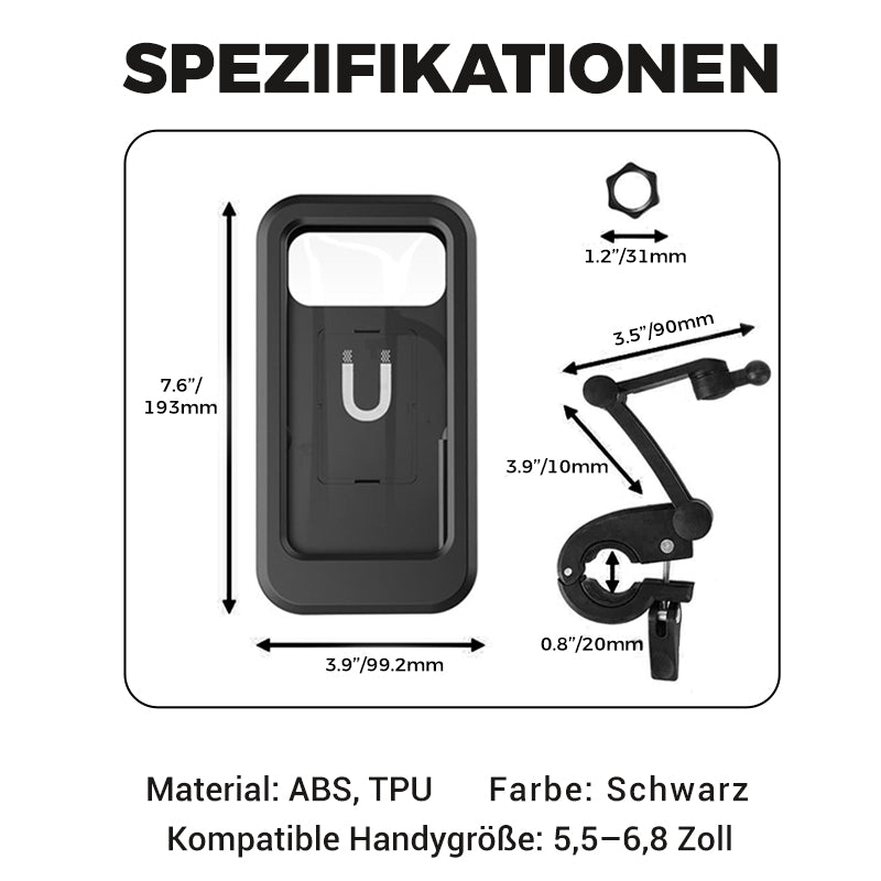 Wasserdichte Smartphone-Halterung für Fahrrad und Motorrad