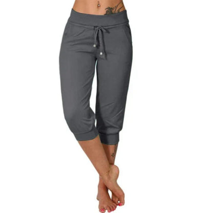 Ruby - Pantalon de jogging court élégant avec taille ajustable et coupe ajustée