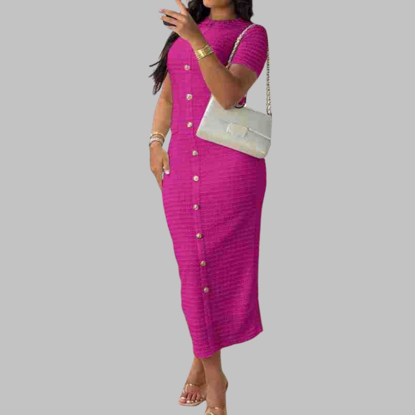 RACHEL - Elegant Round Neck Dress