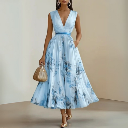 Flowy Sleeveless Summer Maxi Dress