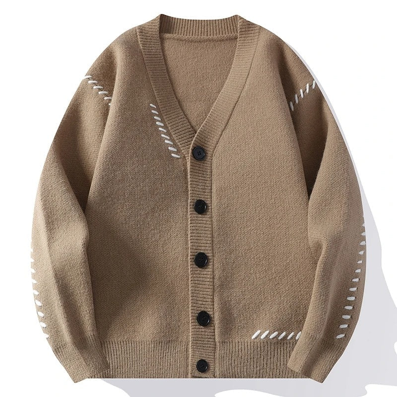 Tom Hollinger | Weiche Strickjacke mit Ziernähten
