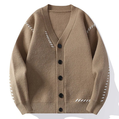 Tom Hollinger | Weiche Strickjacke mit Ziernähten
