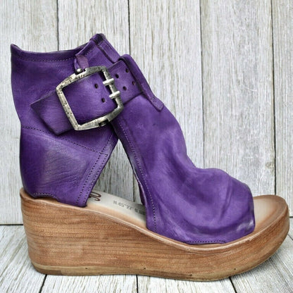 Dawn | Women's Boho Wedge Sandals with Buckle