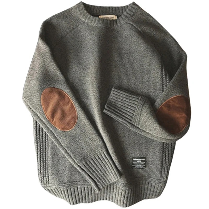 Tom Hollinger | Grobstrickpullover mit Ellenpatches