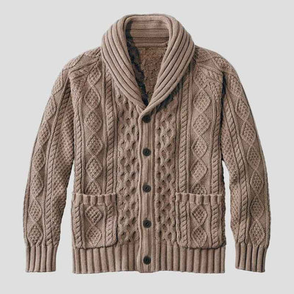 Noah Jacquard-Gestrickter Retro-Cardigan – Lässiger Vintage-Stil und gemütliche Wärme