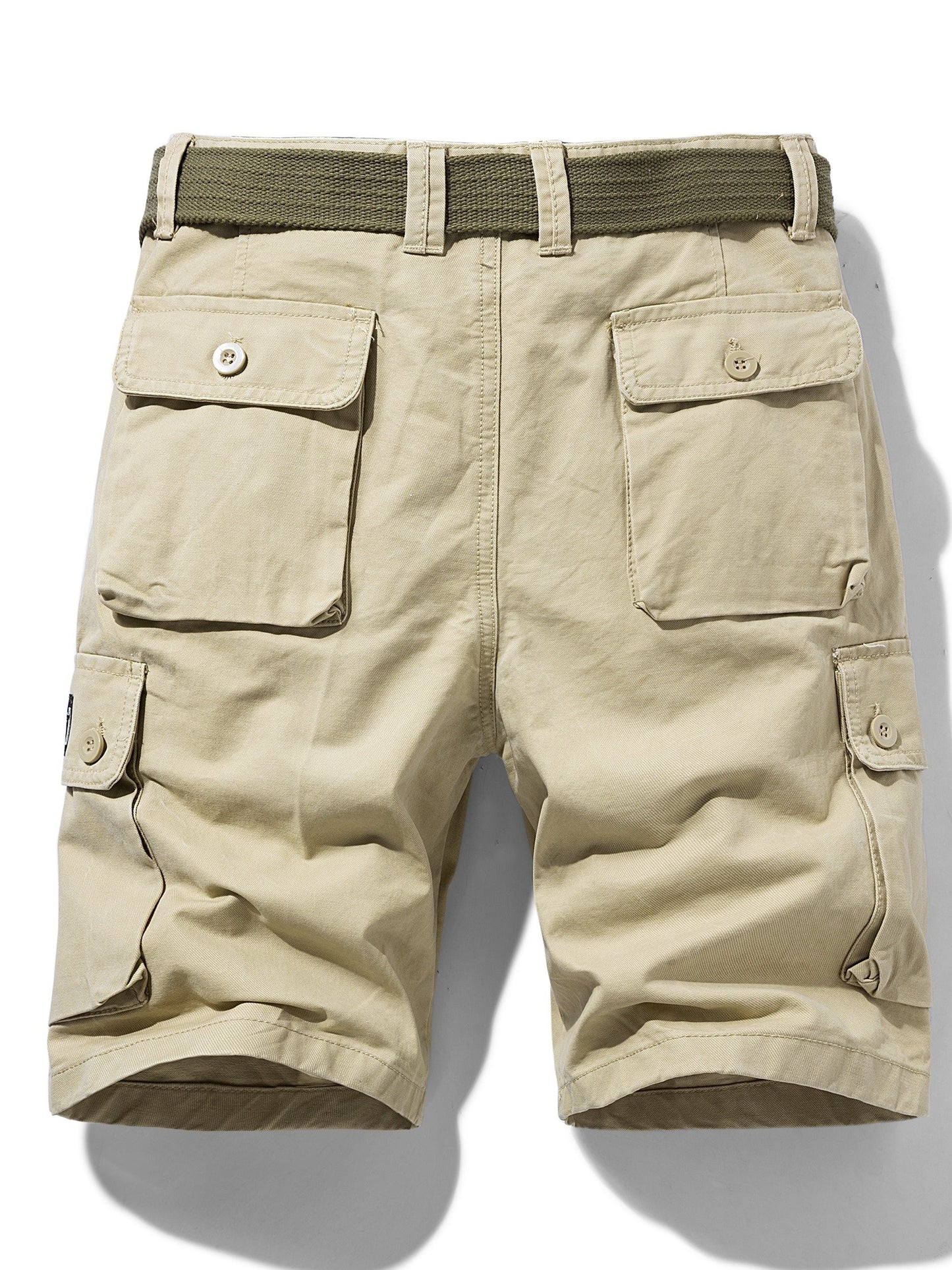 Men's Casual Cargo Shorts with Belt and Pockets