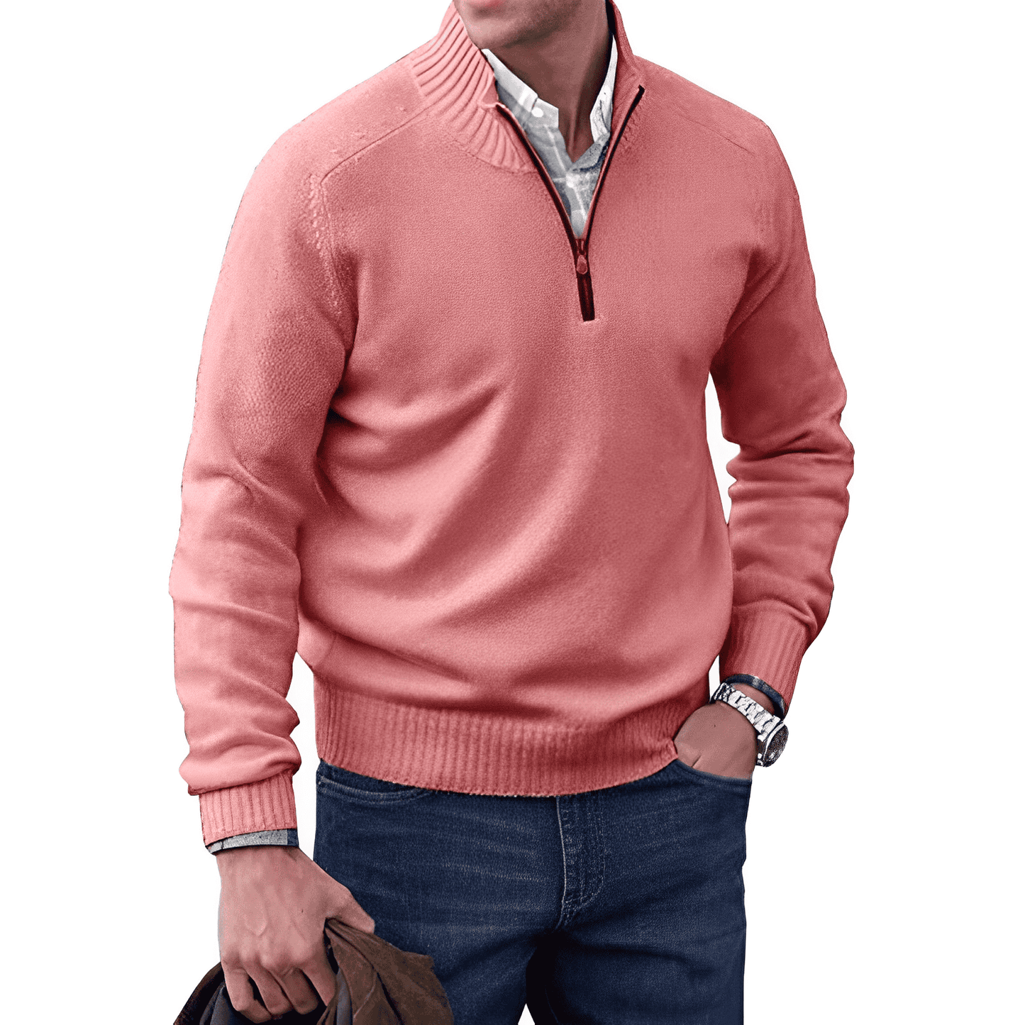 Rory | Men Knitted Half-Zip Pullover Jumper