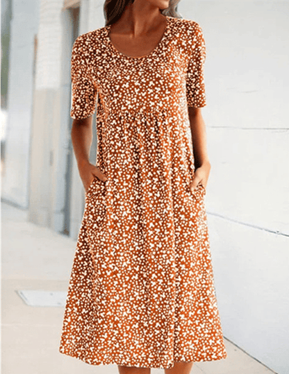 Stilvolles Kleid mit Blumenmuster – Eva | Das perfekte leichte Sommerkleid!