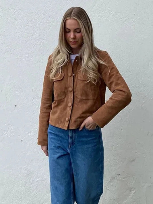 Elegante Wildlederjacke