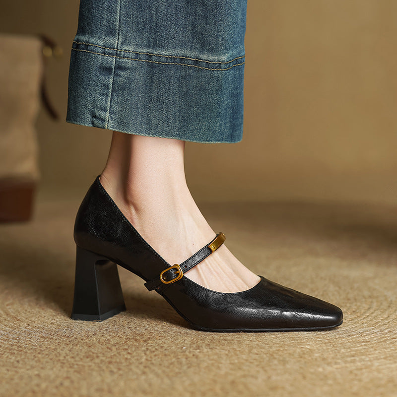 Valeria™ | Tacones slingback de cuero elegantes