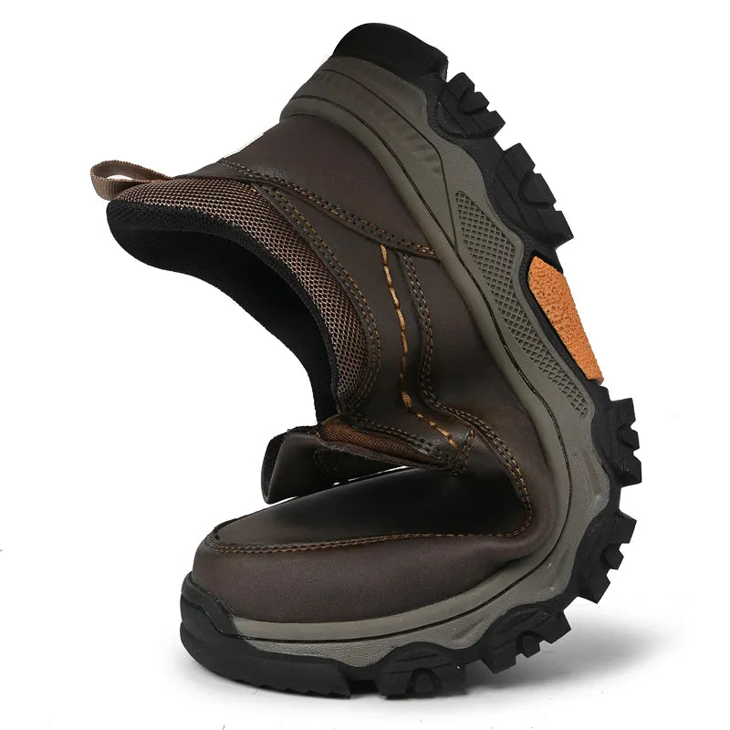 Trek - Men's Genuine Leather Orthopedic Walking Shoes