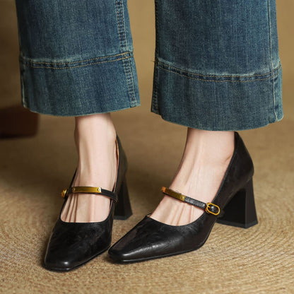 Valeria™ | Tacones slingback de cuero elegantes