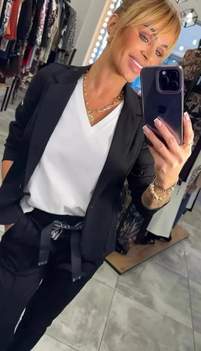 Zyora™ – Maßgeschneidertes Set mit Weichem Blazer und Lässigen Jogginghosen