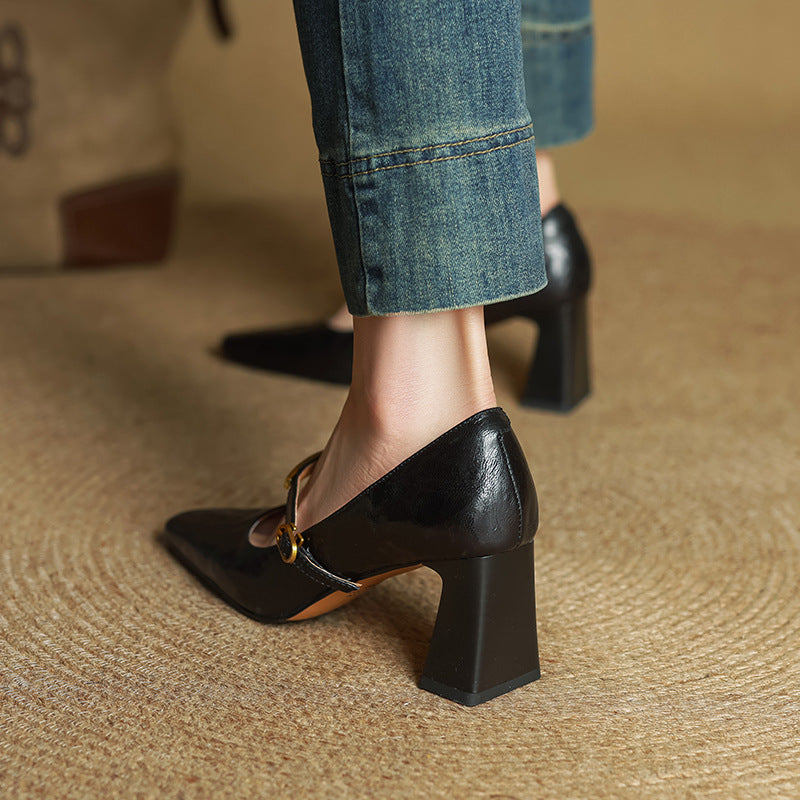 Valeria™ | Tacones slingback de cuero elegantes