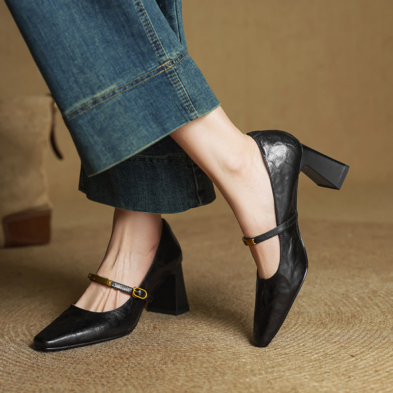 Valeria™ | Tacones slingback de cuero elegantes