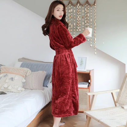 Badjas Lang | Zacht & Warm | Met Schalkraag & Bindceintuur