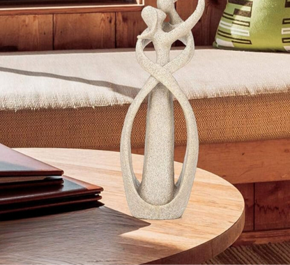 Abstract Liefdesbeeld van Zandsteen – Decoratief Sculptuur voor Interieur | Restfield