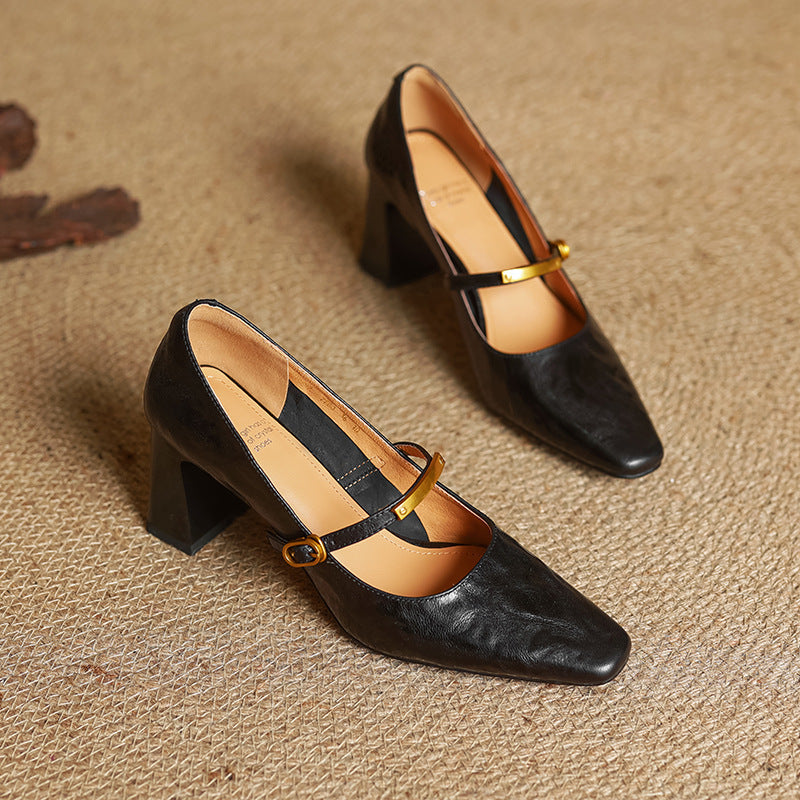 Valeria™ | Tacones slingback de cuero elegantes