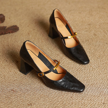Valeria™ | Tacones slingback de cuero elegantes
