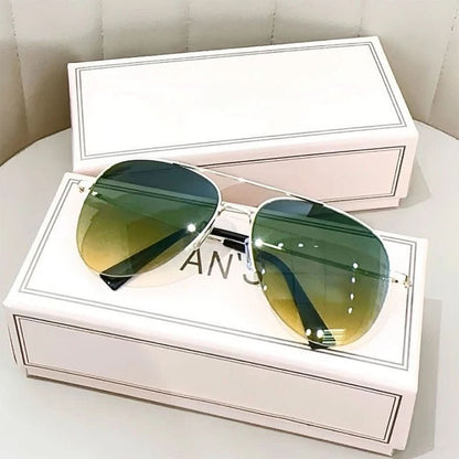 Pilotensonnenbrille mit Farbverlauf und UV400-Schutz