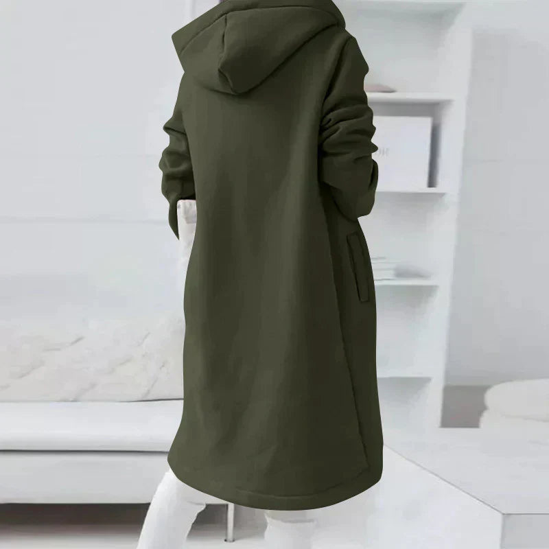 Seren – Women’s Long Hooded Zip Up Sweater