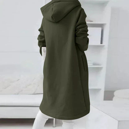 Seren – Women’s Long Hooded Zip Up Sweater