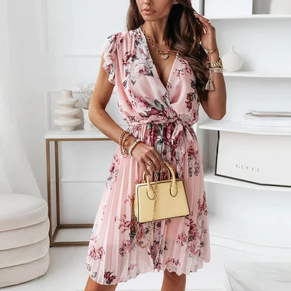 Vrolijke Zomerjurk met V-hals – Romy