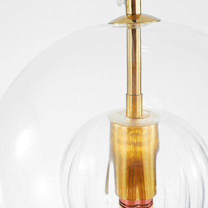 Lyrisse - Glas Kugel Pendelleuchte Klar und Amber