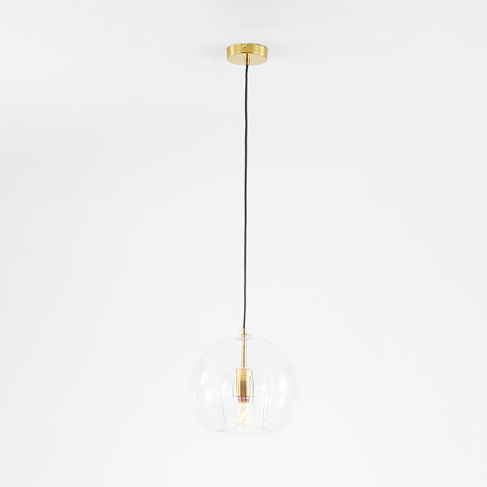 Lyrisse - Glas Kugel Pendelleuchte Klar und Amber
