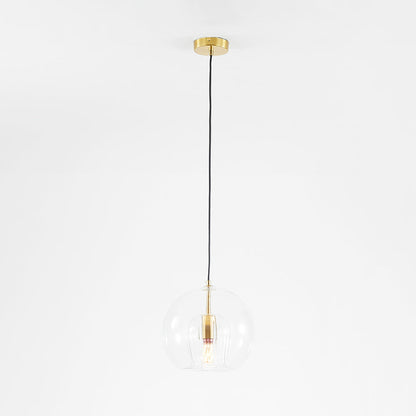 Lyrisse - Glas Kugel Pendelleuchte Klar und Amber