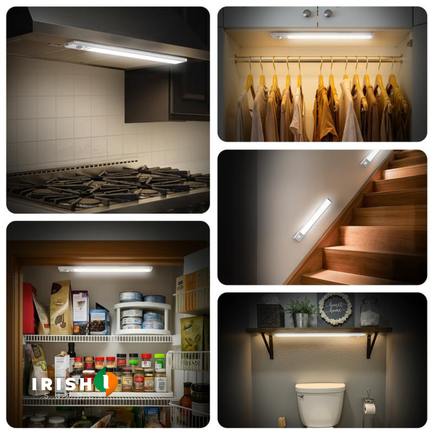 AMBERA Warm Ambient Motion Sensor Cabinet Lights (2 pcs)
