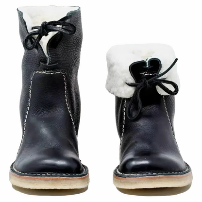 Chic Women's Casual Leather Mid-Calf Boots for Everyday Style and Comfort