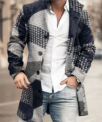 Trenchcoat für Männer in langer, eleganter Ausführung für Alltag und Büro