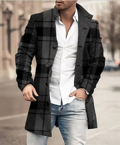Trenchcoat für Männer in langer, eleganter Ausführung für Alltag und Büro