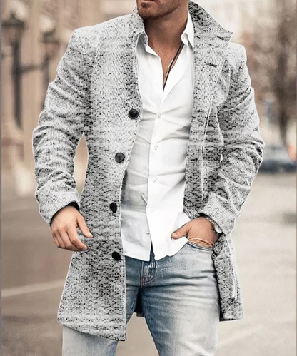 Trenchcoat für Männer in langer, eleganter Ausführung für Alltag und Büro