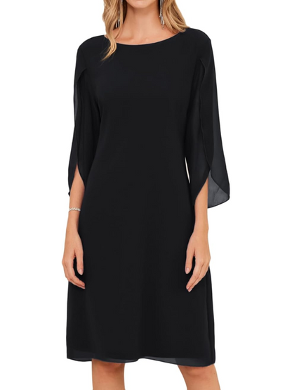 Abito Midi Donna | Maniche a Strati & Stile Fluido Elegante