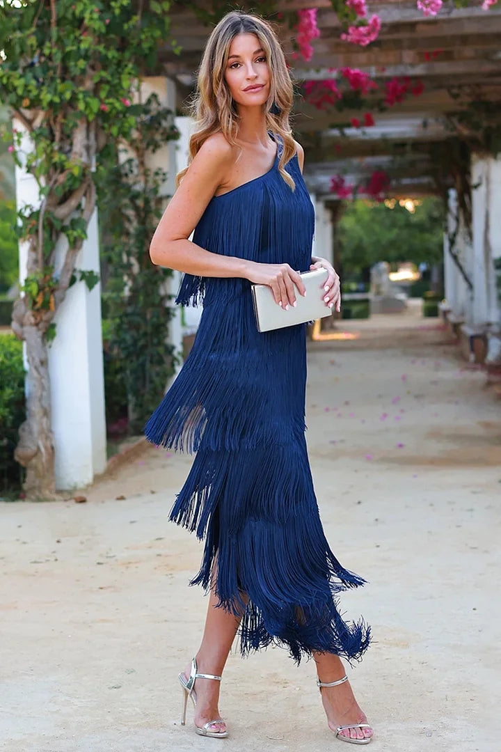 Abito Monospalla Donna | Frange & Design Glamour