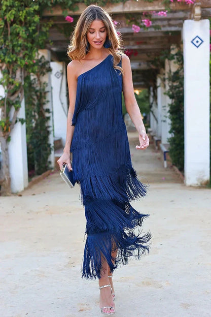 Abito Monospalla Donna | Frange & Design Glamour