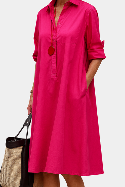 ZIANA | FUCHSIA MIDI DRESS