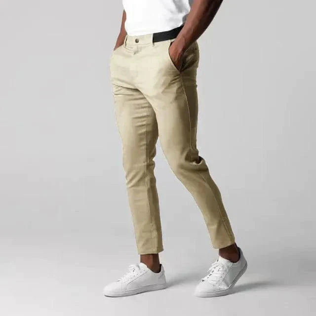 Men’s Slim Fit Chino Trousers Smart Casual Everyday Pants