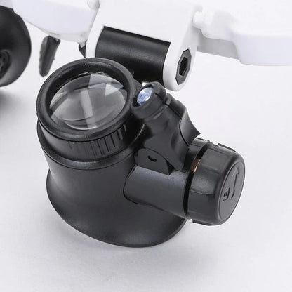 Adjustable LED Magnifying Glasses - 8x, 15x, 23x Magnification