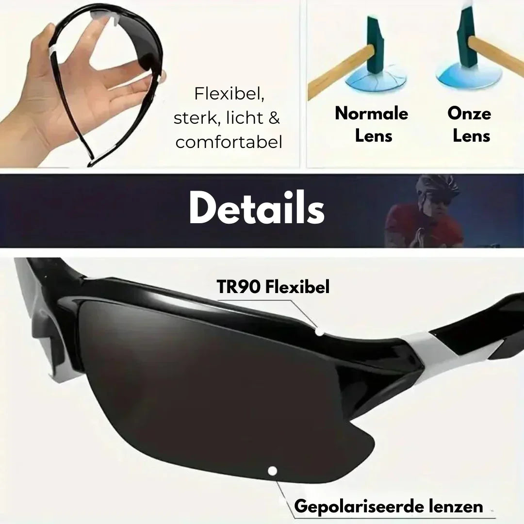 Sport-Sonnenbrille I Velo Brille Herren Polarisiert Freizeit Outdoor