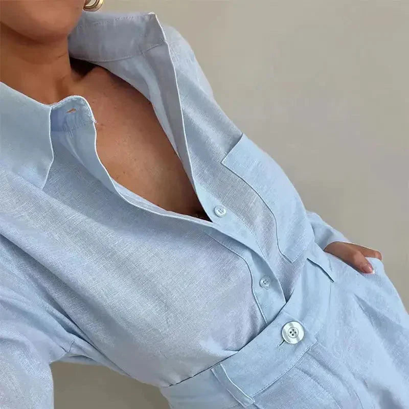 Agata Zullo™ Ladies casual blouse and shorts set