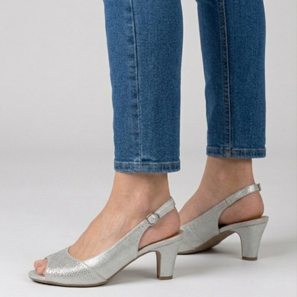 Ailese | Feminine Slingback-Sandalen mit funkelndem Vorderblatt