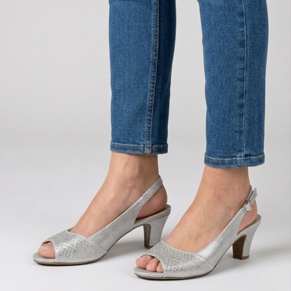 Ailese | Feminine Slingback-Sandalen mit funkelndem Vorderblatt